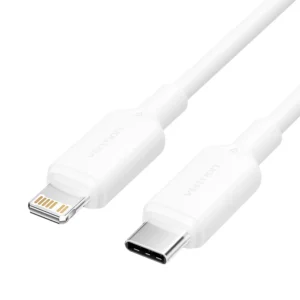 Vention 1M 3A USB 2.0 Type-C to Lightning Charging Cable with Durable PVC Build-White
