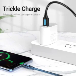 Vention 0.5M USB 2.0 A to Micro-B Male Cable, 3A Fast Charging – Black