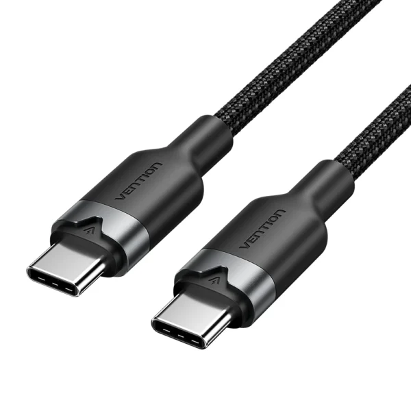 Vention 1M 3A USB 2.0 Type-C to Type-C Charging Cable with Durable Aluminum Alloy Housings-Black