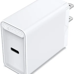 Vention 20W USB-C Single Port Wall Charger–US Plug White