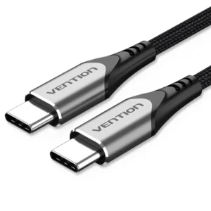 Vention 0.5M USB 2.0 Type-C to Type-C Cable with Sturdy Aluminum Alloy Connectors-Gray