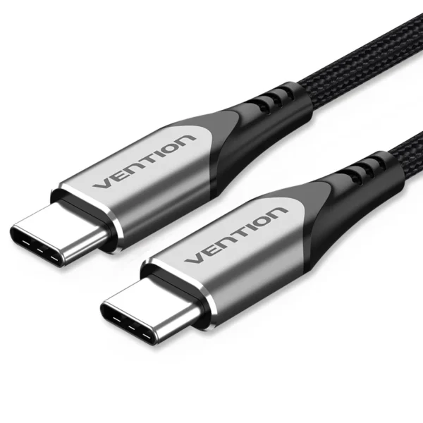 Vention 0.5M USB 2.0 Type-C to Type-C Cable with Sturdy Aluminum Alloy Connectors-Gray
