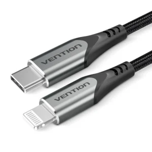 Vention 1.5M (MFI Certified) USB 2.0 Type-C to Lightning Cable with Aluminum Alloy Housing-Gray