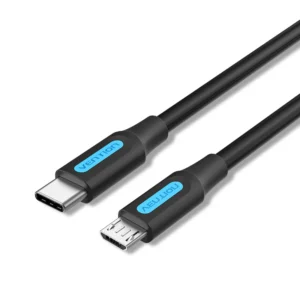 Vention 1M USB 2.0 Type-C to Micro-B Male Cable, 2A Charging-Black