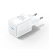 Vention 20W 1-Port USB-C GaN Charger EU-Plug-White