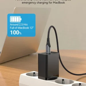 Vention 20W USB-C Single Port Wall Charger–US Plug White