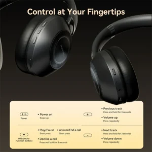 Vention SoundMate Wireless On-Ear Audio Headphones-Black