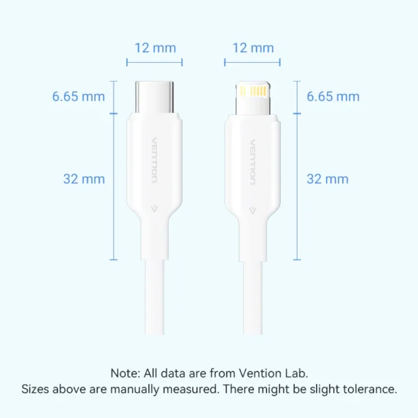 Vention 1M 3A USB 2.0 Type-C to Lightning Charging Cable with Durable PVC Build-Black - Image 13