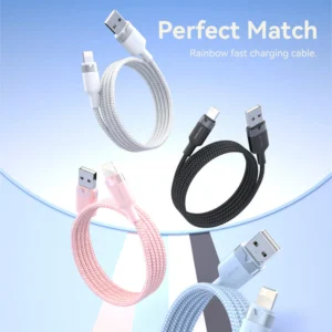 Vention 2M USB 2.0 Type-A to Lightning Male Cable with Aluminum Alloy Housing, 2.4A Fast Charge-White