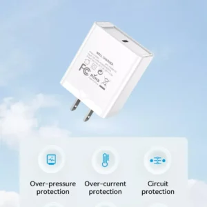 Vention 20W USB-C Single Port Wall Charger–US Plug White