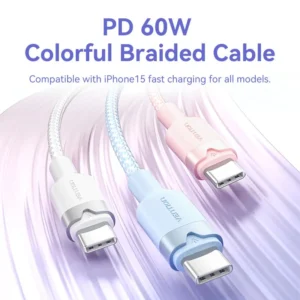 Vention 1M 3A USB 2.0 Type-C to Type-C Charging Cable with Durable Aluminum Alloy Housings-White
