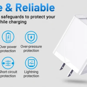 Vention 20W USB-C Single Port Wall Charger–US Plug White