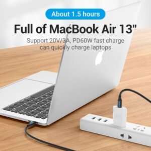 Vention 0.5M USB 2.0 Type-C to Type-C PVC Charging & Data Cable-Black