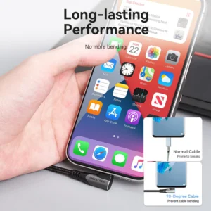 Vention 2M USB 2.0 Type-C to Type-C Right-Angle 3A Charging Cable with Aluminum Alloy Housing-Black