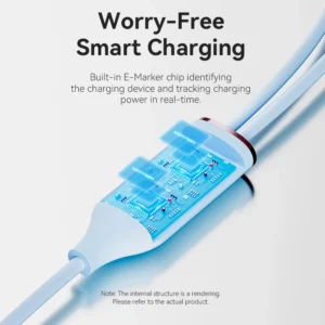 Vention 1.5M USB 2.0 Type-C to Dual Type-C Male Silicone Cable, 5A High Current-White