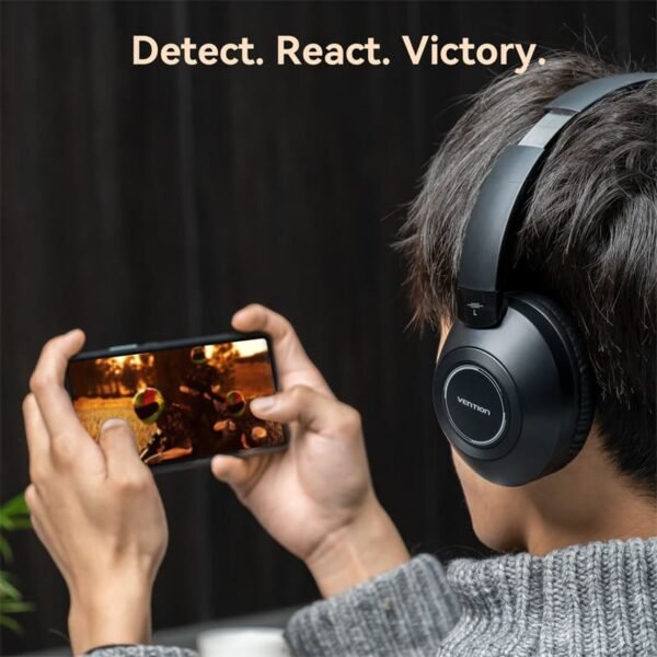 Vention SoundMate Wireless On-Ear Audio Headphones-Black - Image 8