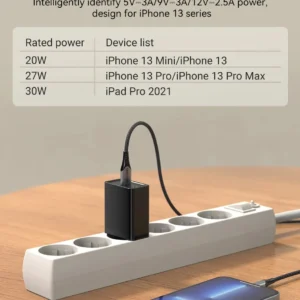 Vention 20W USB-C Single Port Wall Charger–US Plug White