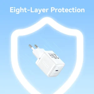 Vention 20W 1-Port USB-C GaN Charger EU-Plug-White