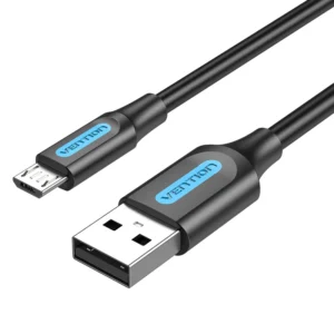 Vention 0.5M USB 2.0 A to Micro-B Male Cable, 3A Fast Charging – Black
