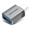 Vention Type-C Male to USB 3.0 Female OTG Adapter – Premium Gray
