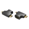 Vention Dual-Port Mini & Micro HDMI Male to HDMI Female Adapter – Black