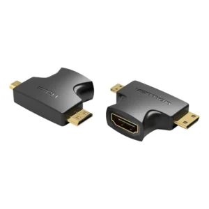 Vention Dual-Port Mini & Micro HDMI Male to HDMI Female Adapter – Black