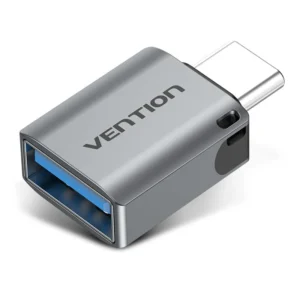 Vention Type-C Male to USB 3.0 Female OTG Adapter – Premium Gray
