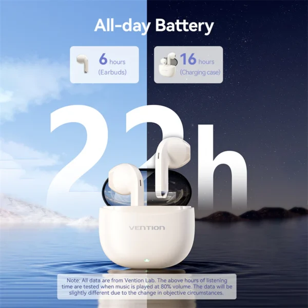 Vention EIF E07 True Wireless Bluetooth Earbuds (TWS)-Beige - Image 8
