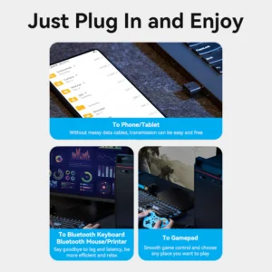 Vention USB Wireless Audio & Data Bluetooth Adapter-Black