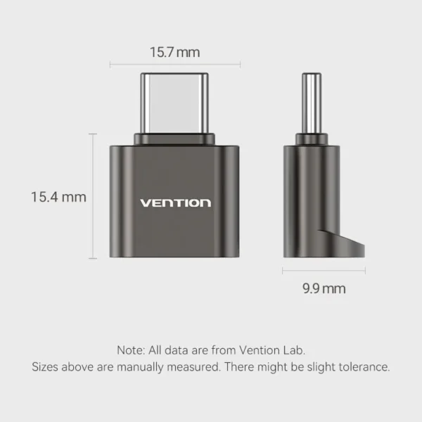 Vention Type-C MicroSD Card Reader – Gray Zinc Alloy-Gray - Image 12