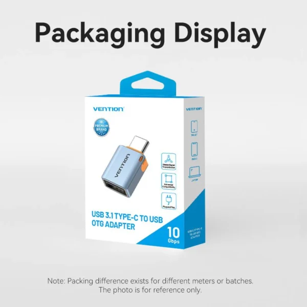 Vention USB-C Male to USB-A Female OTG Adapter with Lanyard – Aluminum Alloy Design - Image 13
