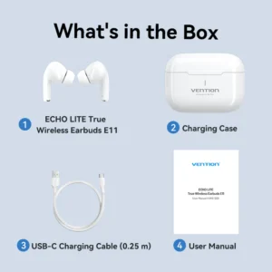 Vention TWS Bluetooth Earbuds - White