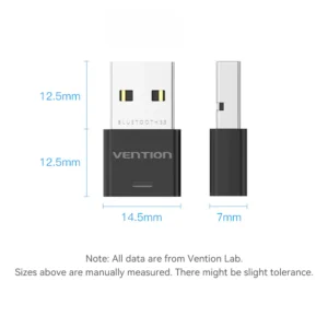 Vention USB Wireless Audio & Data Bluetooth Adapter-Black