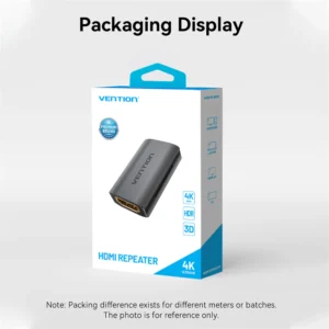 Vention Premium HDMI Coupler with Signal Amplification – Gray Alloy