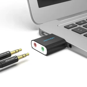 Vention Compact Metal USB Sound Card – Black Shell