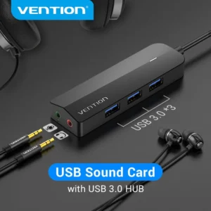Vention MultiPort USB 3.0 Hub – 6-in-1-Black