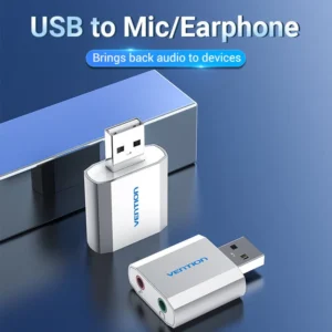 Vention Metal USB Audio Adapter – Silver