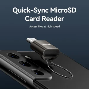 Vention Type-C MicroSD Card Reader – Gray Zinc Alloy-Gray