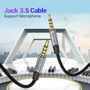 Vention 0.5M Dual 3.5mm Jack Audio Connector Cable-Gray