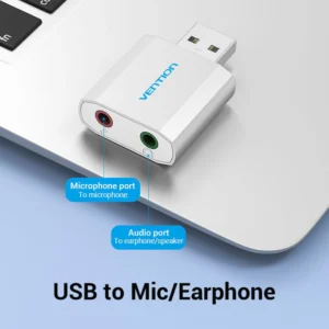 Vention Metal USB Audio Adapter – Silver