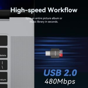 Vention Type-C MicroSD Card Reader – Gray Zinc Alloy-Gray