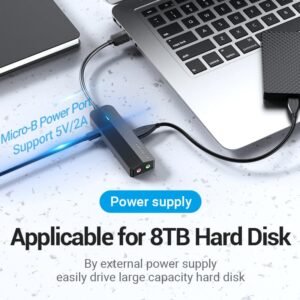 Vention MultiPort USB 3.0 Hub – 6-in-1-Black
