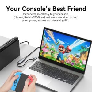 Vention HDMI to USB-C/USB-A Video Capture Card Adapter – 0.1M, Gray