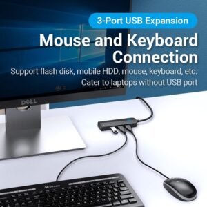 Vention MultiPort USB 3.0 Hub – 6-in-1-Black