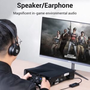 Vention 0.15M USB External Sound Card with Volume Control ABS Type-Black