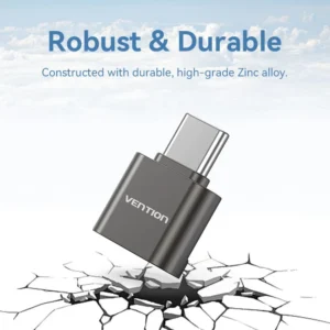 Vention Type-C MicroSD Card Reader – Gray Zinc Alloy-Gray