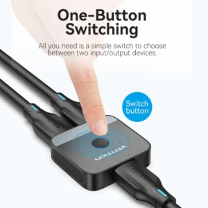 Vention 4K 2-Port HDMI Bi-Directional Switch – Black