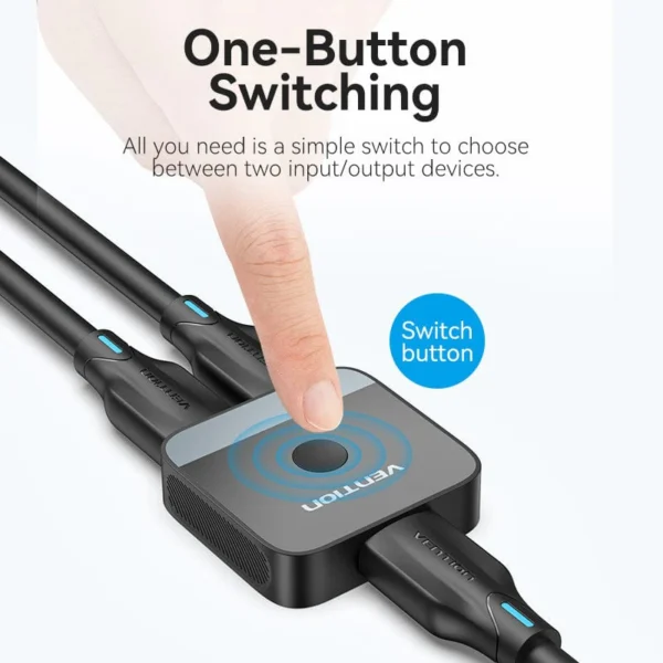 Vention 4K 2-Port HDMI Bi-Directional Switch – Black - Image 7