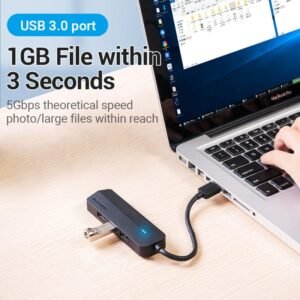 Vention MultiPort USB 3.0 Hub – 6-in-1-Black