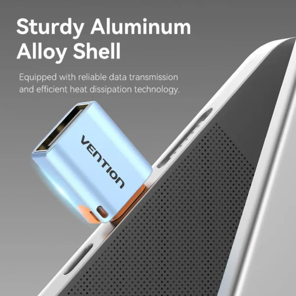 Vention USB-C Male to USB-A Female OTG Adapter with Lanyard – Aluminum Alloy Design - Image 8